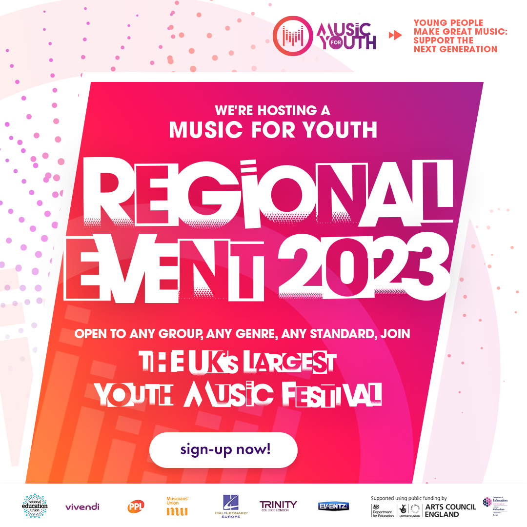 musicforyouth's tweet photo. There’s still time to sign up to one of our Regional Festivals in 2023! Click the link in our bio to apply now! 

#musicforyouth #regionalfestival #youngperformers #applicationsnowopen #applynow #musiceducation #musiccareer #musicstudent #youngtalent https://t.co/l8Svx4ztaI