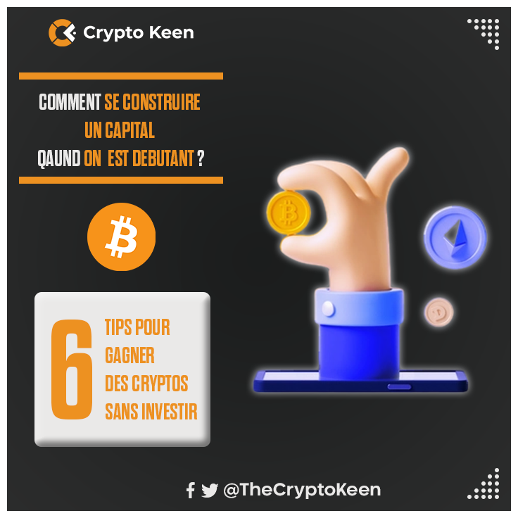 TheCryptoKeen's tweet photo. Quand on se lance en crypto, c’est pas facile de s’en sortir surtout lorsqu’on débute sans argent.

C’est le problème que rencontre la majeure partie des débutants : Comment se construire un capital de base sans investir ?

🧵6 tips pour gagner des cryptos sans investir 👇🏽 https://t.co/eOf0UV6yZc