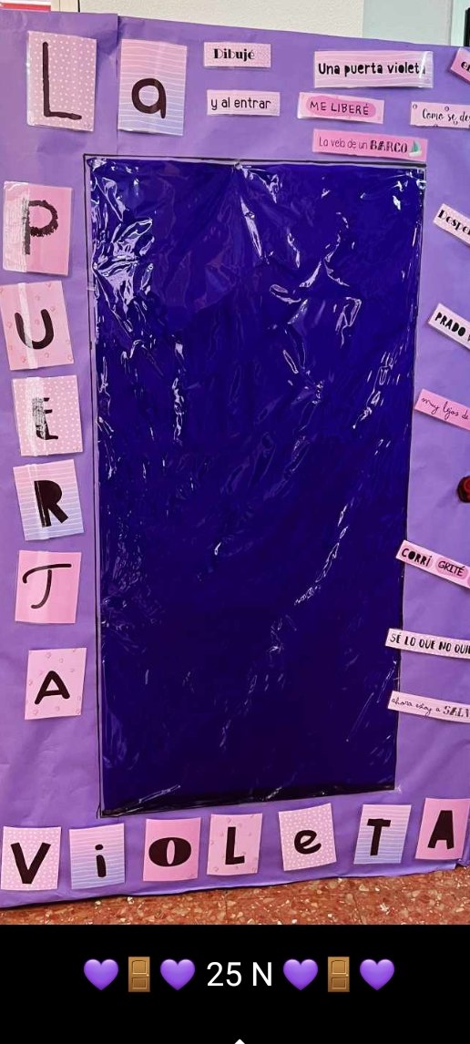 Esta semana con motivo del 25N día Mundial de la eliminación de la violencia de género nuestro alumnado está trabajando el proyecto " La puerta Violeta", estamos muy orgullos@s de haber podido colaborar construyendo las puertas!!! #25N