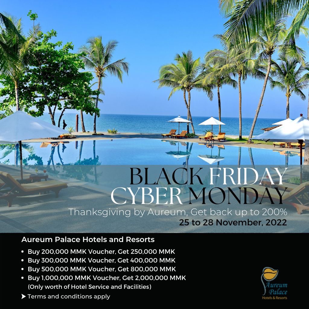 aureum_palace's tweet photo. Black Friday/ Cyber Monday Sale 
Thanksgiving by Aureum, Get back up to 200% 
Buy Vouchers and Get Hotel Services and Facilities back 

Buy now and Stay till 2023 Sep (exclude peak dates) #aureumpalacehotelsandresorts #relaxation #blackfridaysale #thanksgiving https://t.co/LWYqdSyHik