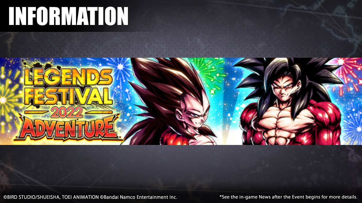 DB_Legends's tweet photo. ["Festival Adventure 2022" Has Started!]
Collect Festival Balloons from Adventures each season and complete Missions to earn Festival Medals 2022 along with a special new Title!

#DBLegends #Dragonball
#LegendsFestival https://t.co/CBHMkKW8HB
