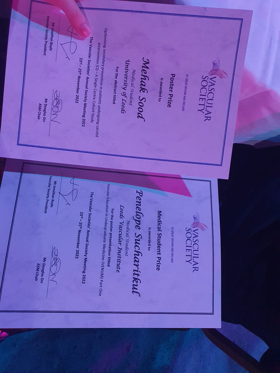 LeedsVascular's tweet image. Brilliant effort from three of our medical students presenting at #VSASM22  Penny Sucharitkul, Beth Bracewell and Mehak Sood! With Penny scooping the Med student prize and Mehak the poster prize @profdjascott @DrMarcBailey @coughlin_pa