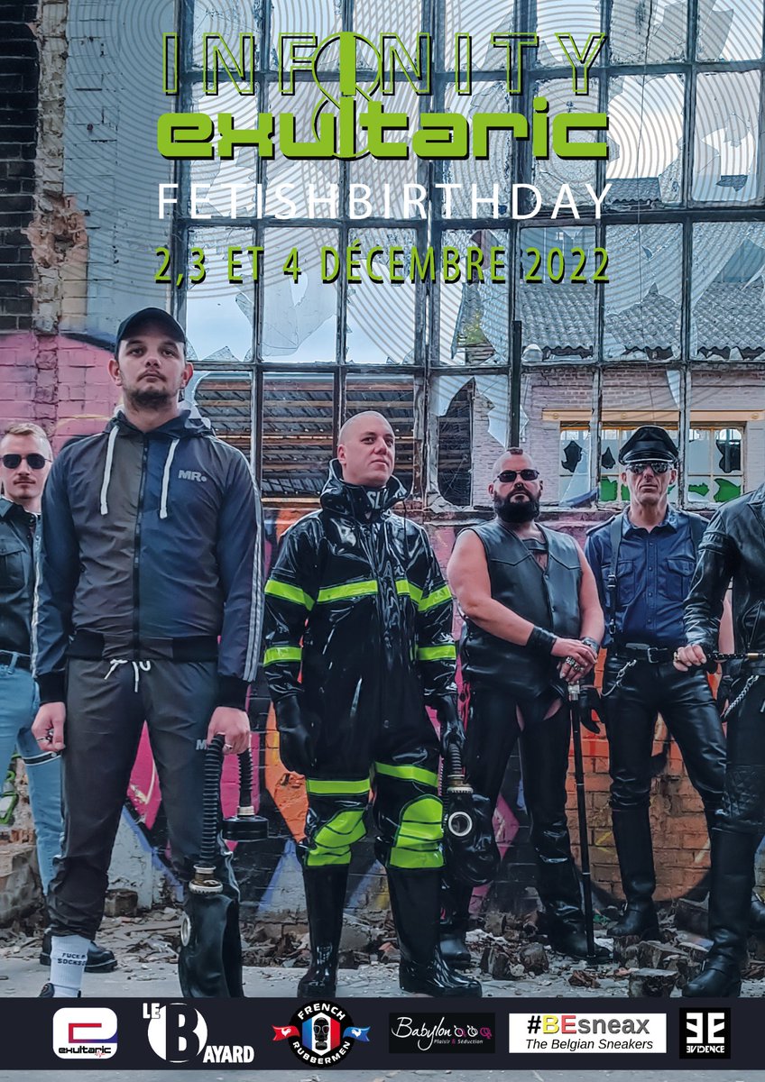 exultaric's tweet photo. Rendez-vous à Lille pour fêter les 8 ans d'EXULTARIC, les 2, 3 et 4 décembre prochains ! « On vous aime à l’infini ! ... » #INFINITY #FETISHBIRTHDAY #8YEARS #EXULTARICFOREVER #EXULTARICTOUCH #APERITISH 💙🖤💙🖤❤️ https://t.co/9DhDy5KSV4
