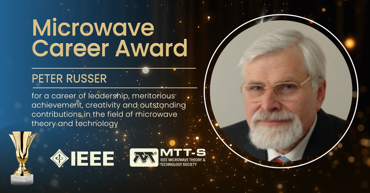 IEEE MTT-S (@ieeemtt) on Twitter photo Congratulations to Prof. Peter Russer for receiving the 2023 IEEE MTT-S Microwave Career Award for a career of leadership, meritorious achievement, creativity and outstanding contributions in the field of microwave theory and technology. mtt.org/2023-ieee-mtts… Congratulations to Prof. Peter Russer for receiving the 2023 IEEE MTT-S Microwave Career Award for a career of leadership, meritorious achievement, creativity and outstanding contributions in the field of microwave theory and technology. mtt.org/2023-ieee-mtts…