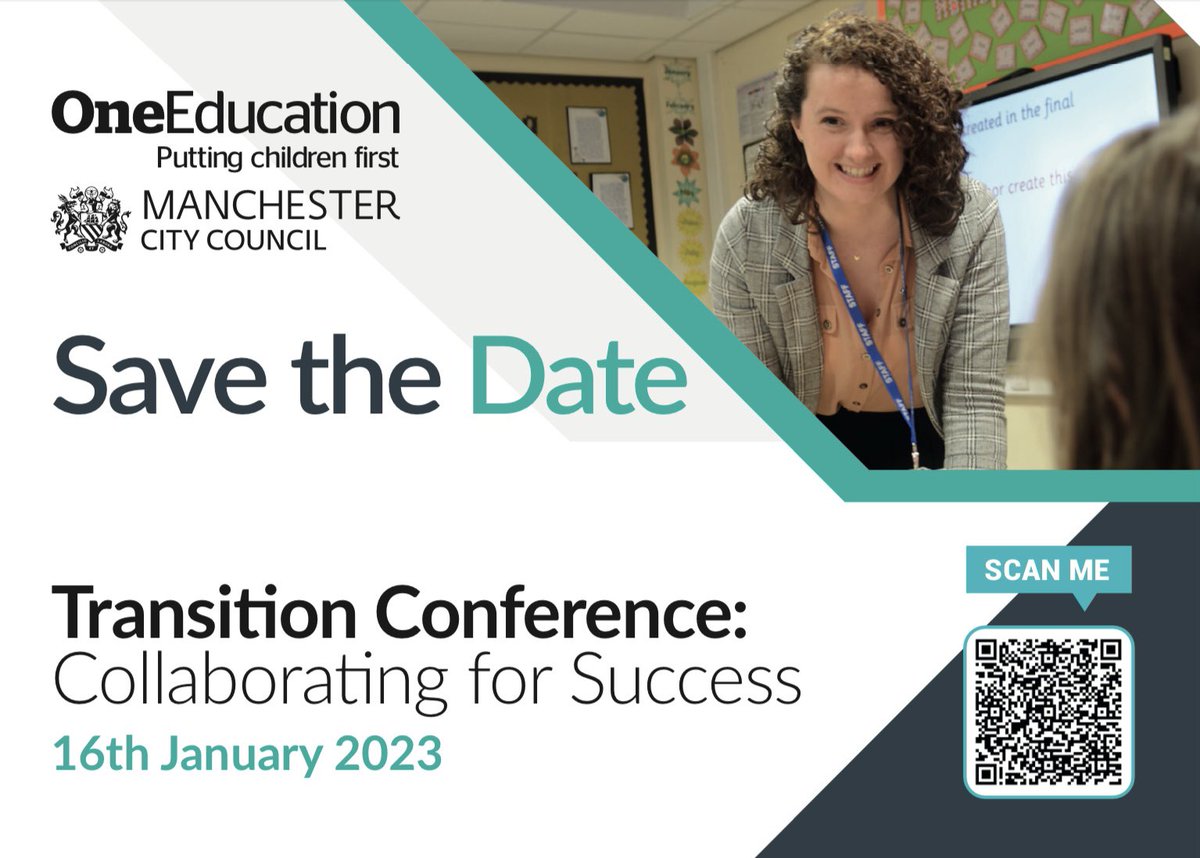 RachelFosterOE's tweet photo. An event not to be missed by Manchester #schools and #MATs. 
An opportunity to share &amp; discover what works best for young children enabling collaboration to improve KS2 to KS3 transition. Keynote speakers &amp; workshops all focussed on this key issue @mcr_education #edutwitter https://t.co/7s2dxWhMUZ