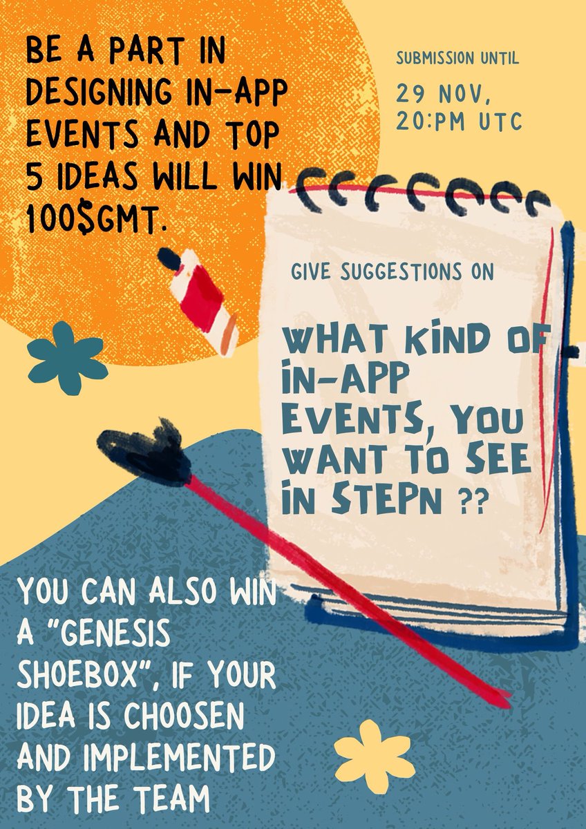 SortaSage's tweet photo. Hello #STEPN Fam,
Be a part in forming STEPN In-app events and a chance to win 100 $gmt and 1 Genesis Shoebox (If idea Implemented by team) 🥳
Share your ideas here, We'll share it to team. Let's goo 
#stepn #stepnevents #gmt #gst 
@StepnUnofficial @Krit_STEPNstats @eddie_filip https://t.co/oAZzEStq7j