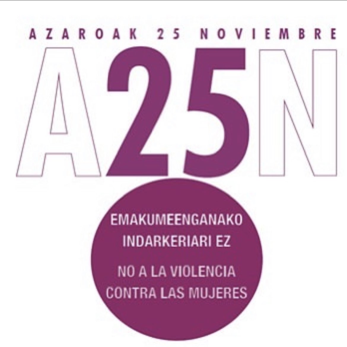 Atzo, gaur eta BETI. EZ BETI DA EZ. Realak Indarkeria Sexistaren Aurkako Nazioarteko Egunarekin bat egiten du.

Ayer, hoy y SIEMPRE. NO ES NO. La #RealSociedad se suma al Día Internacional Contra la Violencia de Género.

#AurreraReala
