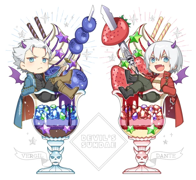 #いい双子の日なので私が描く半魔双子見てください 