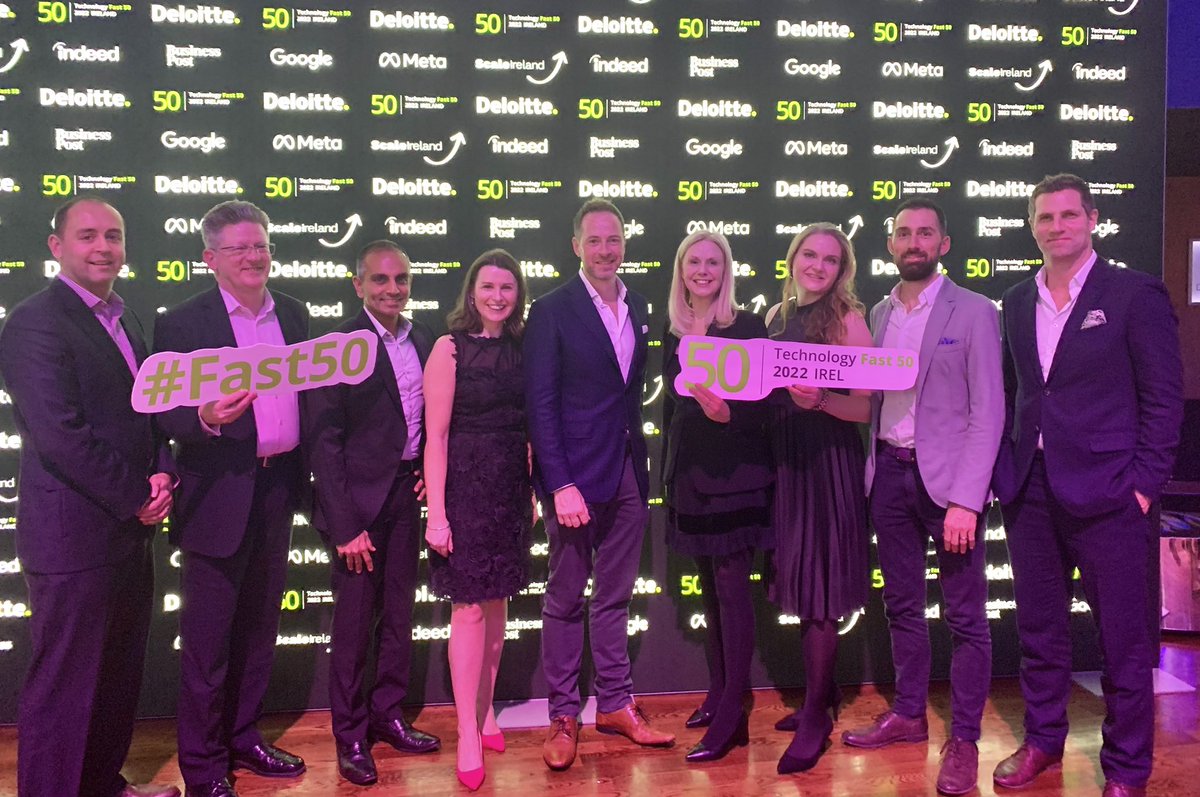 ScaleIreland's tweet photo. A fantastic evening at the @Deloitte Fast50

Our Chair @BrianCVC gave the keynote and congrats to @mycompliance who 
won the @ScaleIreland Award, and also to @Scileads and Siren. 

Big congrats to @Buymie_IRE @DevanHughes ranked No.1

Thanks @DavidShanahan_ and all the team. https://t.co/S16bKMuAcx