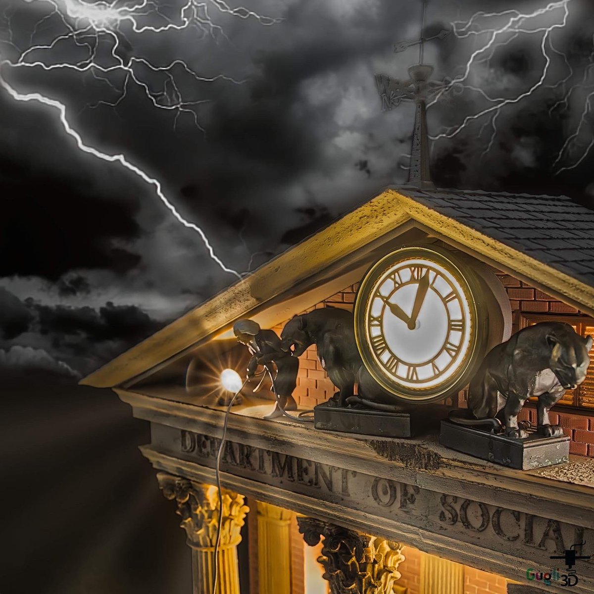 Gugli3d's tweet photo. L’Horloge de l’Hôtel de ville du célèbre film « Retour vers le Futur » Réalisation sur imprimante 3D FDM Prusa MK3S+
Des heures et des heures de travail 😬#ForYou #backtothefuture #prusa #printer3d #gugli3d #prusaslicer #retourverslefutur #imprimante3d #maquette https://t.co/7BqHgmMiQi