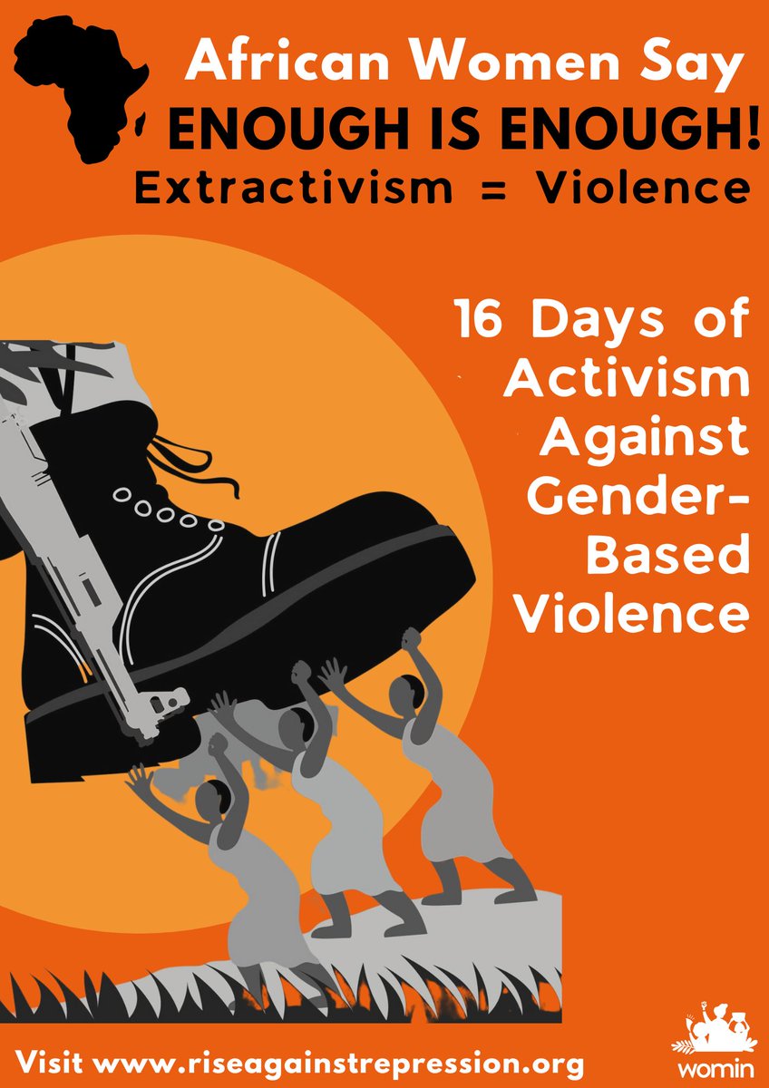 ✊🏾🌍Today is the International Day for the Elimination of Violence Against Women
📢Extractivism = Violence!
Activists &amp; communities face violent repression for saying NO to destructive extractives-driven development projects, &amp; women experience this violence in particular ways.