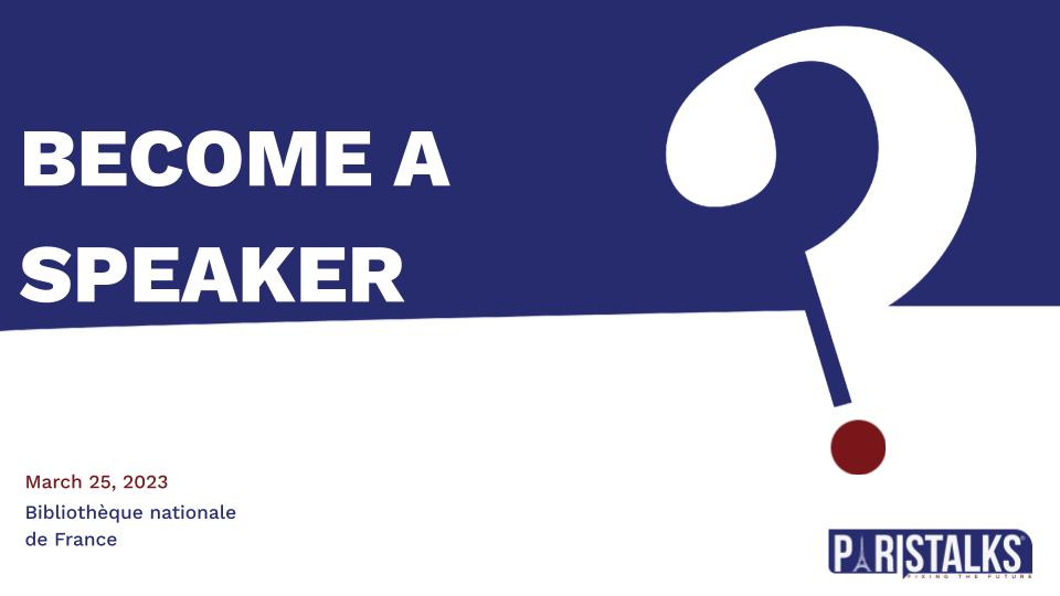 SpeakersPt's tweet image. The 2023 edition of the #ParisTalks ideas festival will take place at the Bibliothèque Nationale de France in #Paris and…we’re looking for #speakers.
.
.
.
paris-talks.com/speakers-2/