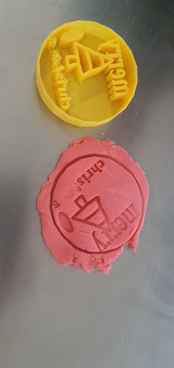 My next #3dprinter project. Cookie cutters, such great #designprocess Trialled with play dough, then onto gingerbread. <a href="/tinkercad/">Tinkercad</a> Inspired by a project on <a href="/instructables/">instructables</a>