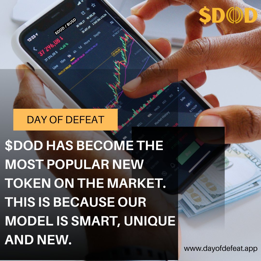 DOD (Day of Defeat) is a token issued on the Binance Smart Chain. It is first and exciting social experiment on this planet with a radical deflationary mathematical model which willkeep the price of DOD token rising continuously. 
＄DOD is the future‼
＄DOD1⃣0⃣0⃣0⃣0⃣0⃣0⃣0⃣X🔥🚀
