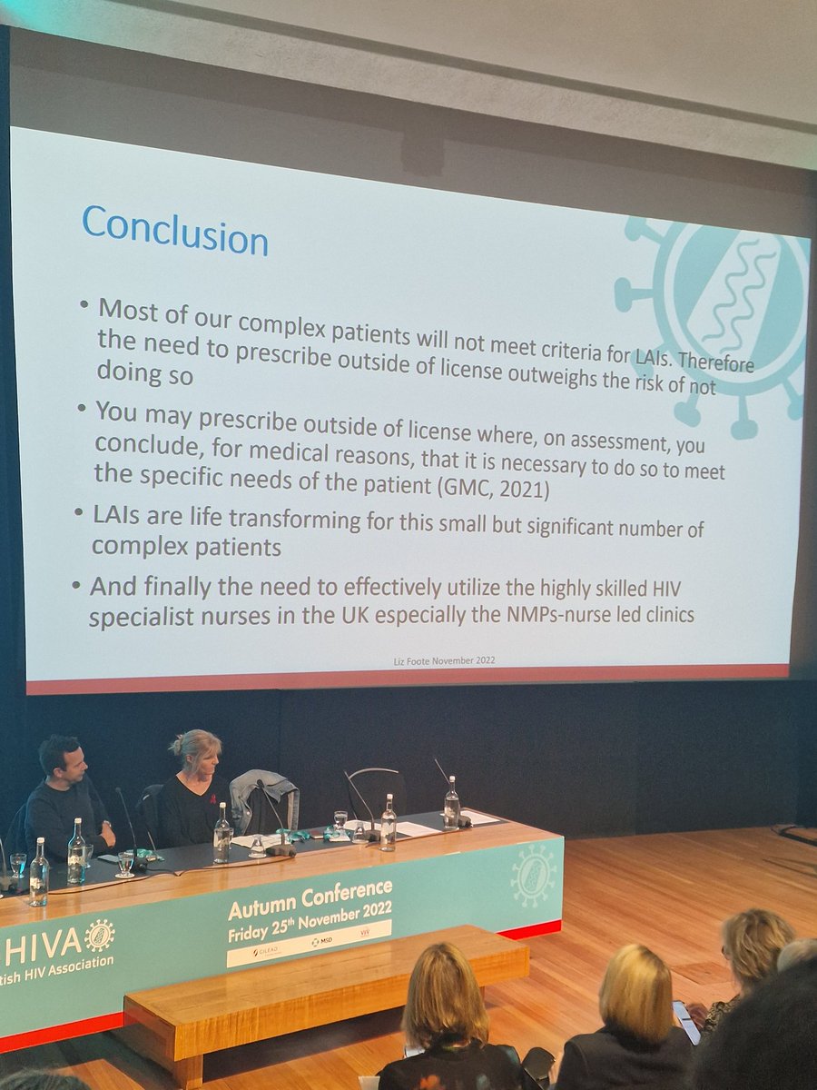 Starting off the #BHIVA22 conference is <a href="/lizFoote3/">liz Foote</a> providing an insight into the role of long-acting ARV injectables in a challenging case.