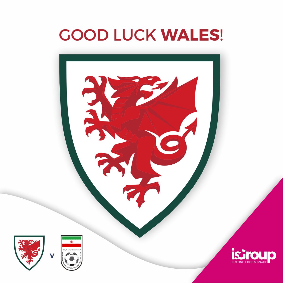 🏴󠁧󠁢󠁷󠁬󠁳󠁿 Good luck Wales! 🏴󠁧󠁢󠁷󠁬󠁳󠁿

Wales vs Iran in The World Cup today at 10am ⚽️

Pob lwc Cymru!
 
#Wales #FIFAWorldCup #Cymru  #WalesVsIran #Welsh #football #GarethBale #cymruambyth