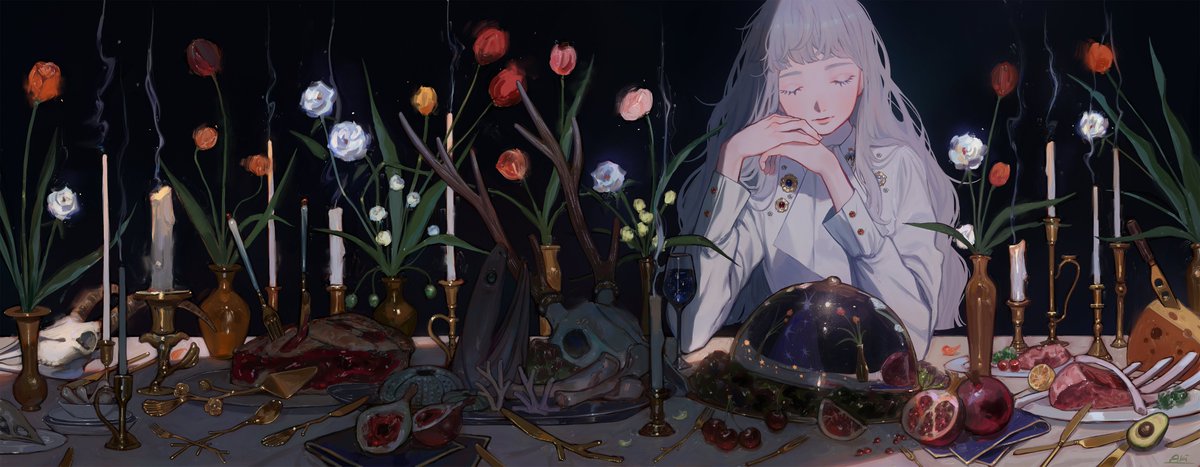 「魔女の晩餐 」|あきのイラスト