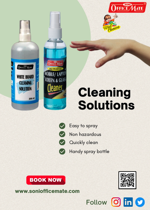 soniofficemate's tweet photo. Cleaning Solutions - Soniofficemate
#cleaningsolutions #laptopcleaner #whiteboardcleaner #spray #stationerystoreonline #officestationery #boardcleaner #soniofficemate #sonipolymers #stationerysupplies #nagpur https://t.co/NuYeSHxlOu