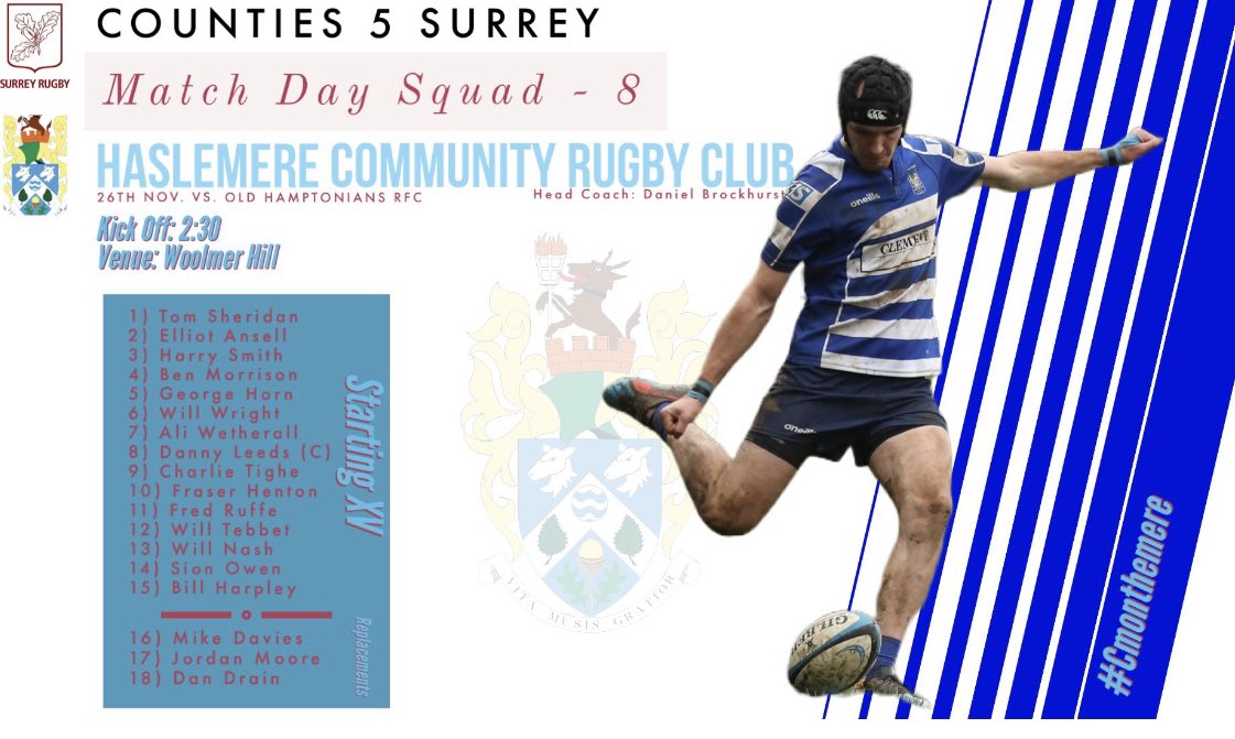 Backtorugby's tweet image. So excited - last nights @HaslemereRFC session lead by captain @DannyALeeds1 looked full of energy, fluid and sharp! A cracking game awaits! Squad is ready, Club is ready.  #UTM