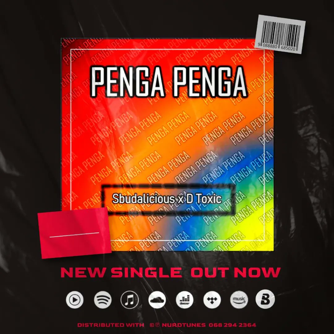 nurdtunessa's tweet photo. It's another New Music Friday good people😅🫶🔥🔥🔥

Sbudalicious and D Toxic distributed their new single Penga Penga with us🔥.

Check it out here
https://t.co/Z4r19yGgb9

Distribute with us!!!! 
WhatsApp: +27 68 294 2364

#nurdtunes #nurdtunesdistributions #newmusicfriday https://t.co/IGiqEFHVSj