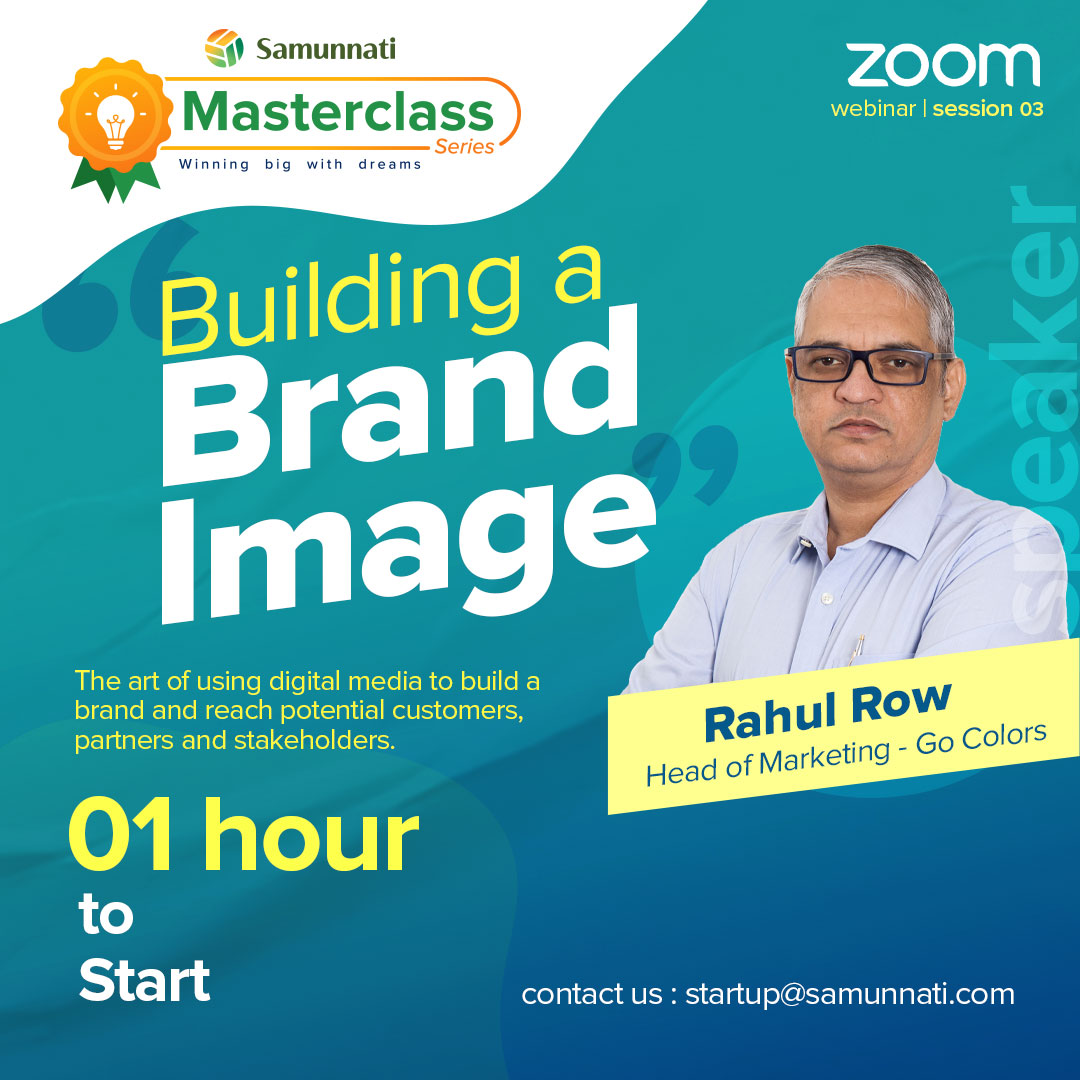 samunnati's tweet photo. Session 3 | Samunnati Masterclass
1 hour to go!
Watch the session live on YouTube using the link: https://t.co/cSnSIsoR3i
@GoColorsIndia
#OpenAgriNetwork #Samunnati #WinningBigWithDreams #AgriTech #Foodtech #Agristartups #MasterclassSeries #Startups https://t.co/EqI62oiyBg