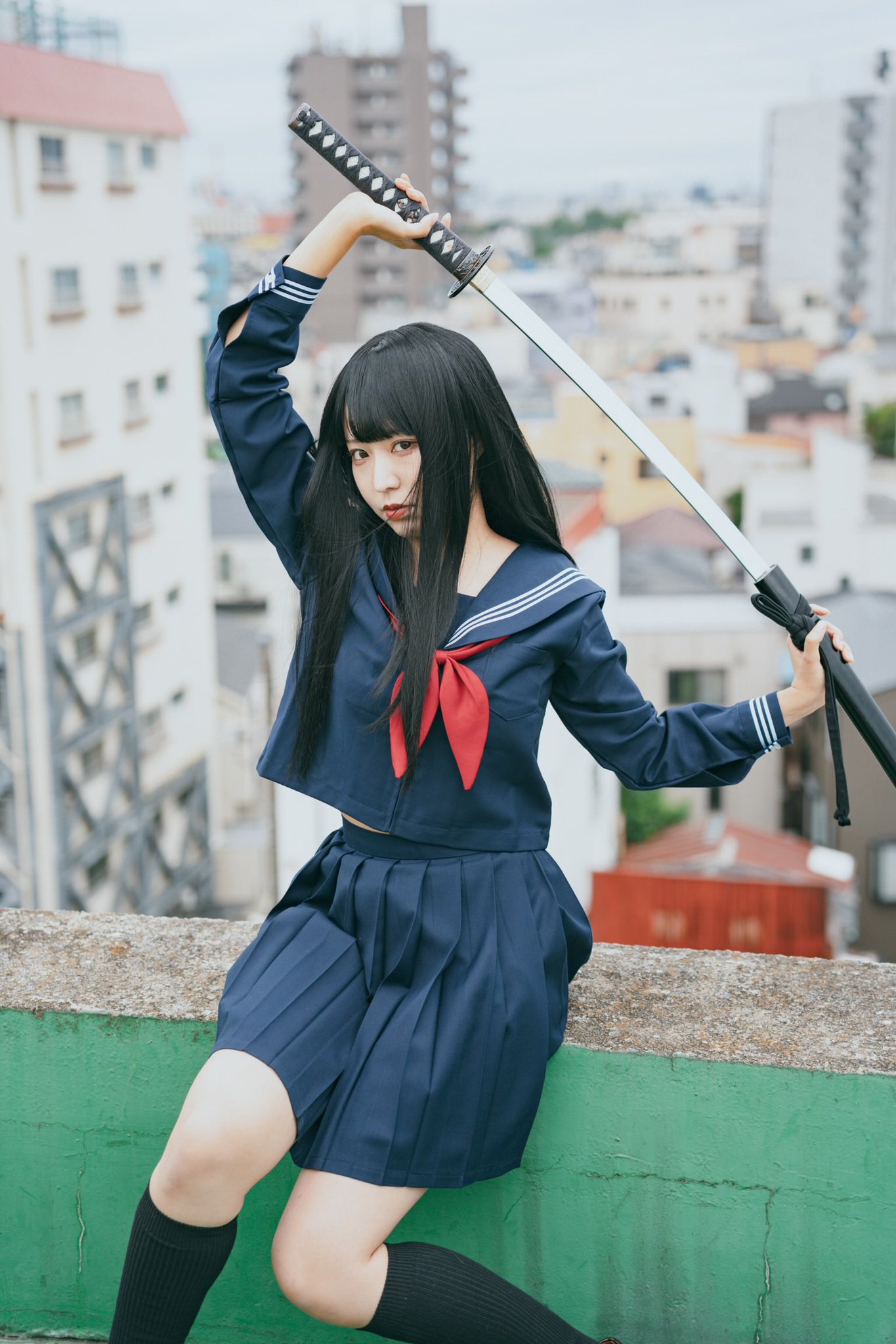 黒髪セーラー服 直筆原画 黒髪セーラー服 直筆原画