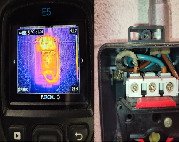 DutyHolderGuide's tweet image. This isolator is nearly 3 times hotter than Qatar! 🥵

⚽The World Cup, with temperatures averaging 30°C is nothing compared to what our inspector found

Read more - linkedin.com/feed/update/ur…

#Electricalsafety #EaWR1989 #Fixedwiretesting #GuardianElectrical #Inspection #Compliance