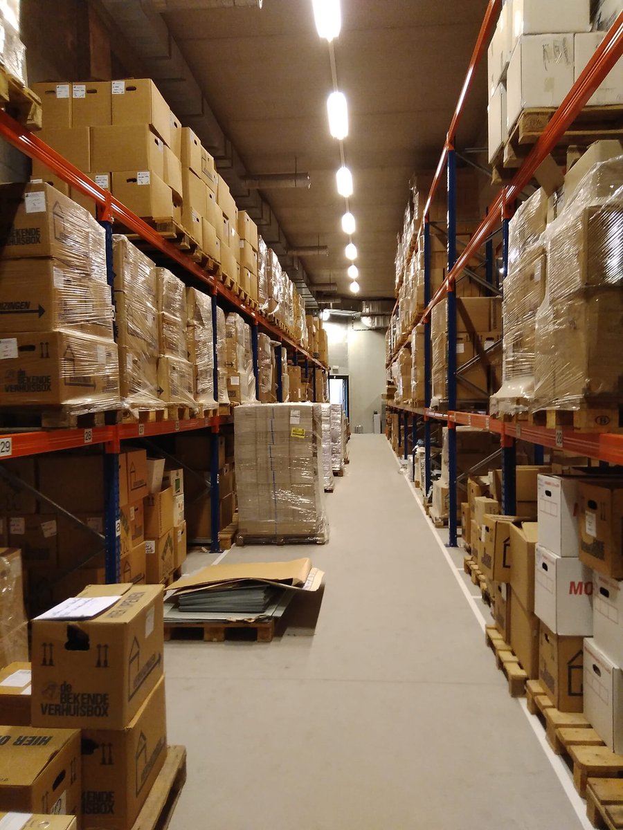 ArchiveCathInst's tweet photo. @SepsCollections Check out their uncatalogued collections storage area. An archive cataloguer's dream (or nightmare)! @SpColl_KULeuven https://t.co/q8LPb6BKpz