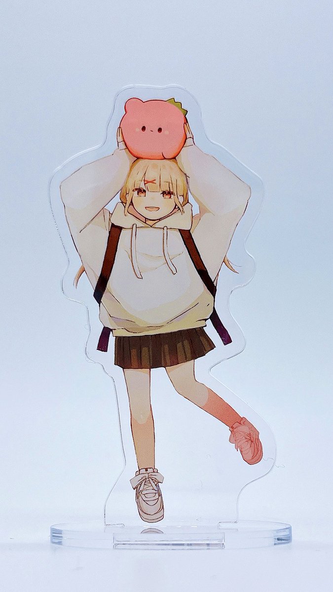 1girl skirt solo hoodie blonde hair long hair white hoodie  illustration images