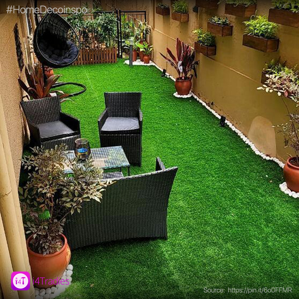 Why waste a cosy spot in your home, when you can transform it into a modern patio? Surround yourself with some greens and calming energy. Here is an inspiration!

Source: Decoration Treasure

#i4Tradies #Tradespeople #Patio #Backyards