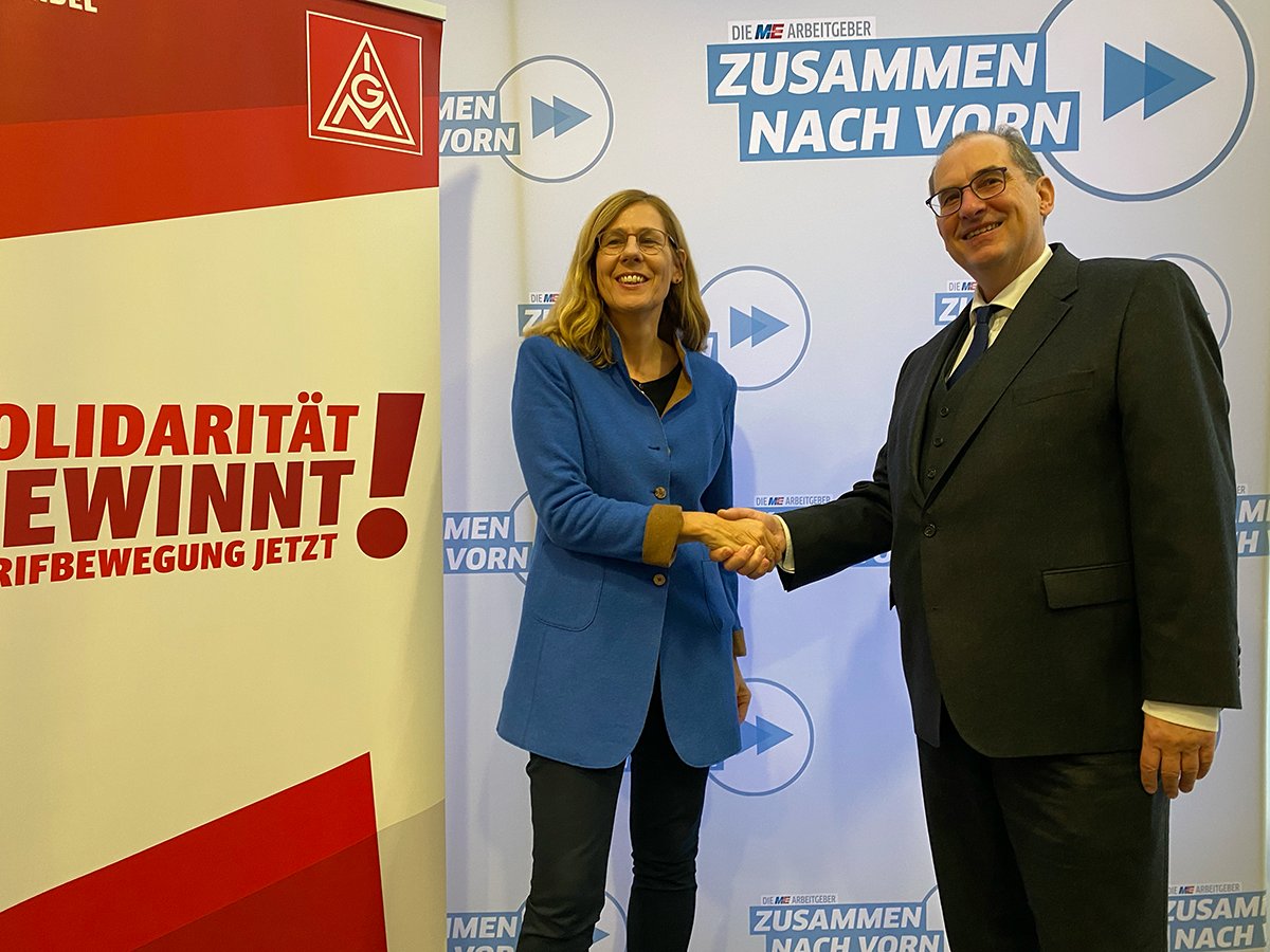 Die Metall-Tarifparteien in #Berlin &amp; #Brandenburg haben einen Abschluss erzielt und den Kompromiss aus Baden-Württemberg übernommen. „Ergebnis ist schmerzhaft, dank flexibler Elemente aber noch erträglich“, sagt Verhandlungsführer <a href="/stefanmoschko/">moschkostefan</a> . 👉vme-net.de/de/metall-tari…