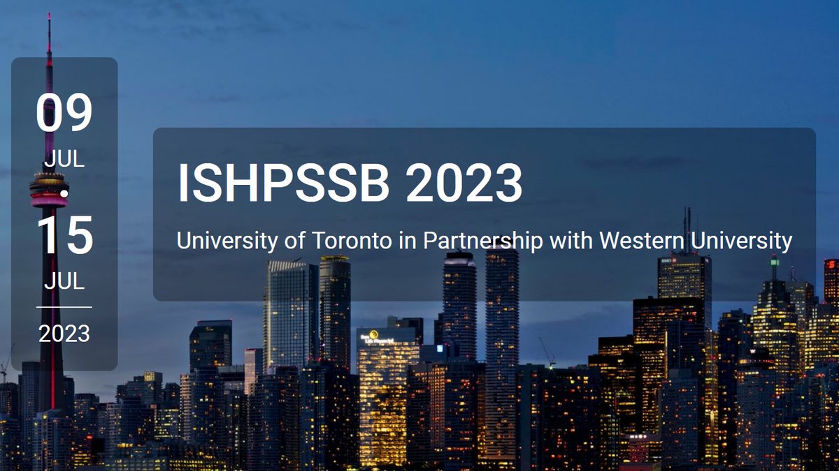 ISH is finally back in-person (& hybrid)! 
CfA out for #ISHPSSB23 9-15 July, Toronto. For questions on program and submissions write @tbuklijas & me (Jan Baedke): program@ishpssb.org 
Check out the new flash talk prize! See you all in July in Toronto!!! 🎉
site.pheedloop.com/event/ISHPSSB2…