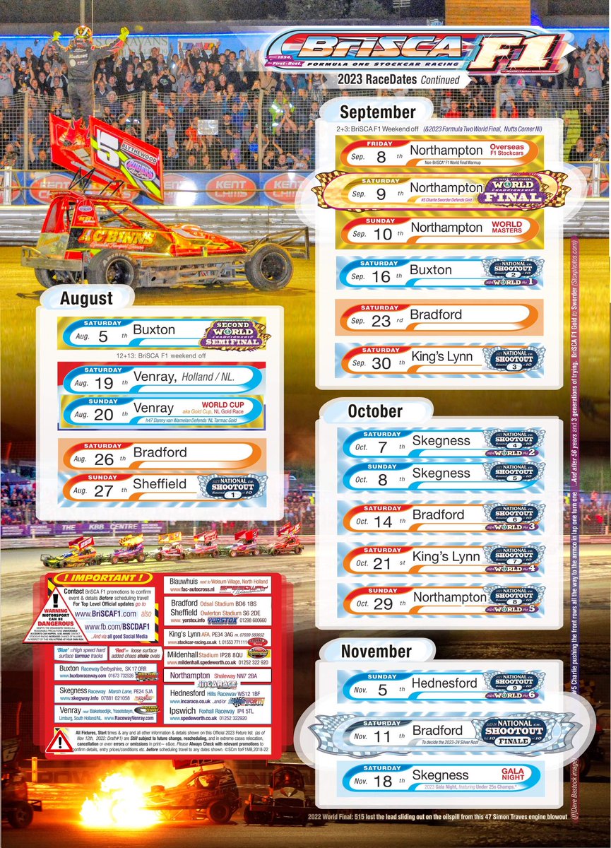 Yes, we may be biased, but we believe #BriSCAF1 is the pinnacle of short oval motorsport ❤️

We’re glad you enjoyed the evening <a href="/pitlanes/">Pitlanes</a> and if any #BTCC fans or any other motorsport fans fancy joining us next season, you can find our fixture list below 😉