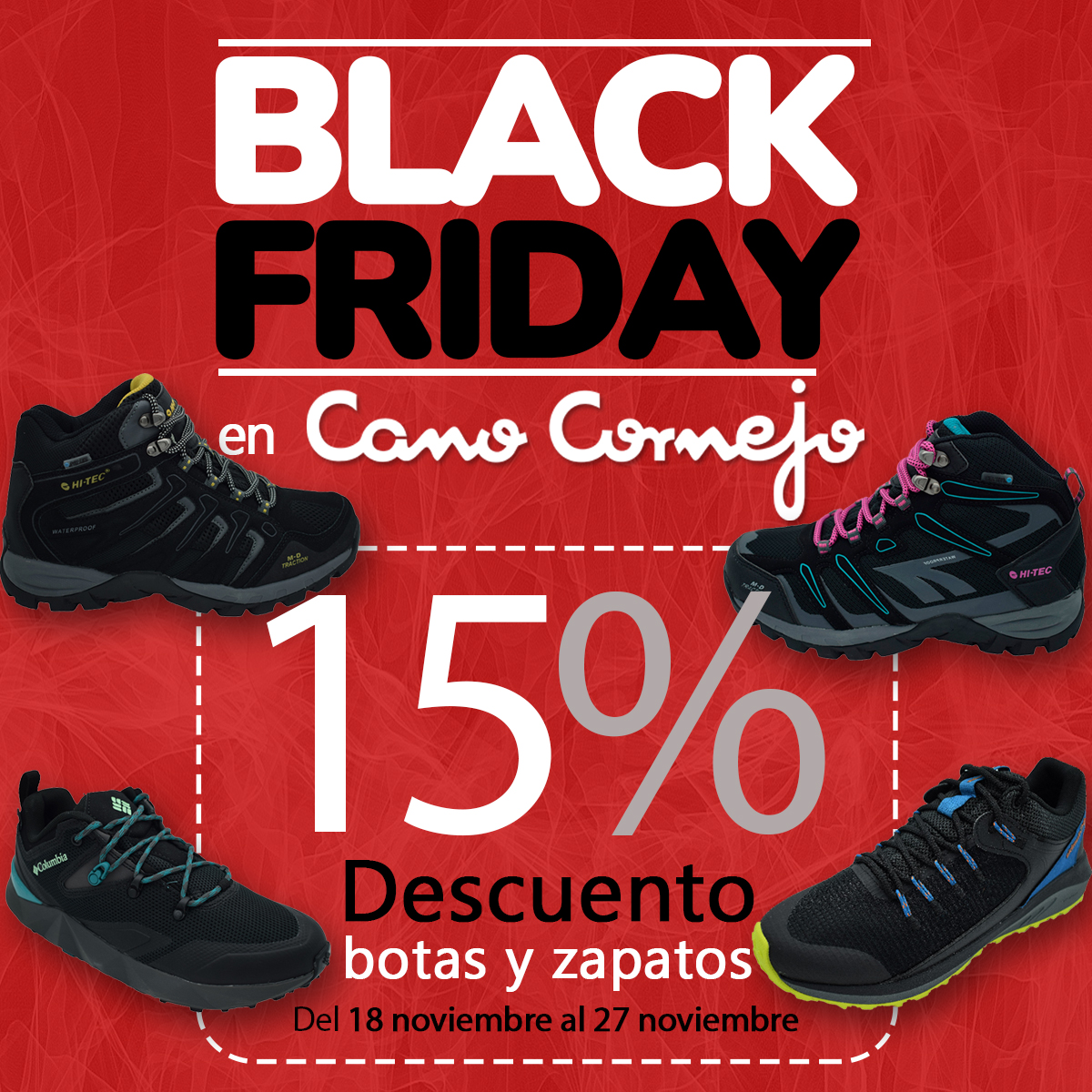CanoCornejoShop's tweet photo. Aprovecha nuestro BLACK FRIDAY con un 15% de descuento en botas y zapatos.
https://t.co/4V24l5tigz https://t.co/Q7H1uXqXeh
