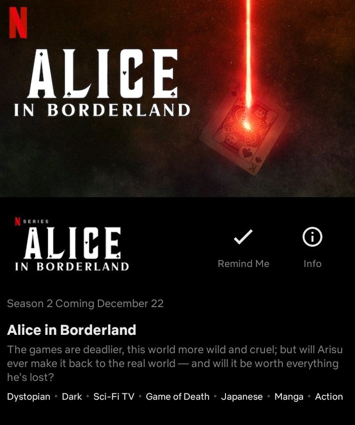 Netflix 'Alice in Borderland' Season 2 Announcement