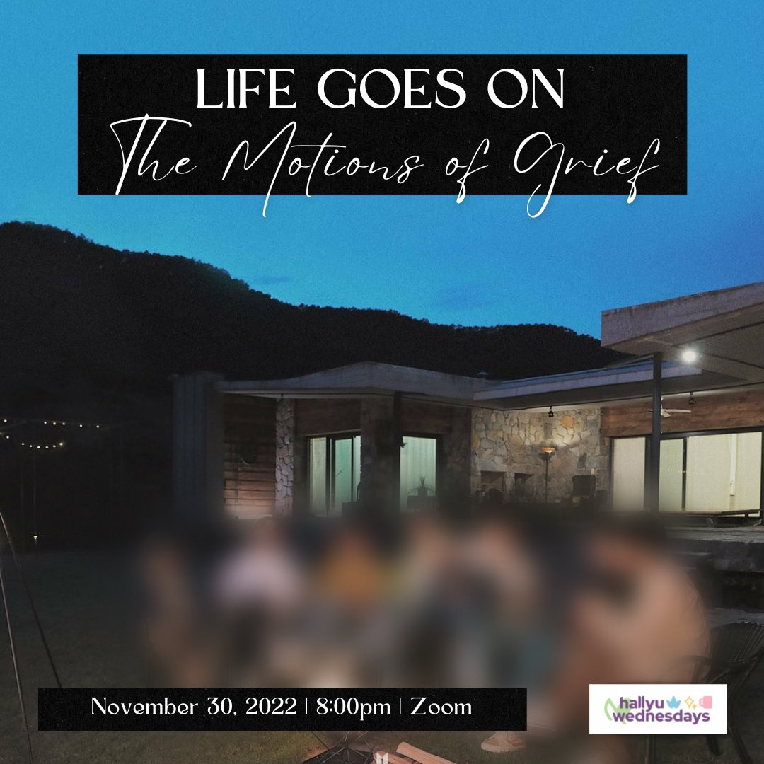 HallyuWed's tweet photo. “Life Goes On has a different vibe and is a song with more gravity. It’s powerful, and [it] aims to communicate our words of comfort gently and carefully.” ~RM 

Join us as we discuss the motions of grief through the song: Life Goes On. 🌻

Register via https://t.co/6xDuA6Pi1f https://t.co/7xfQadEu0b