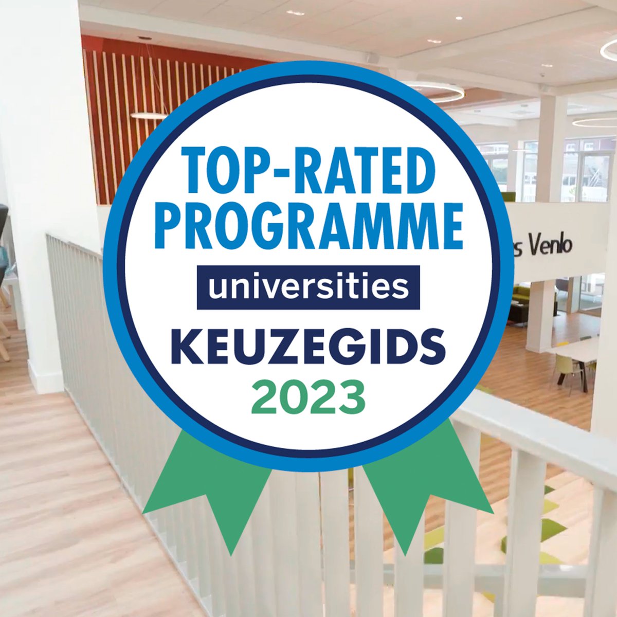 Time to celebrate – University College Venlo (UCV) is once again rated as a Top Programme in the #Keuzegids 2023! 

A big thank you to our staff members for their hard work in making UCV a top-rated programme, and to our students for filling out the National Student Survey!