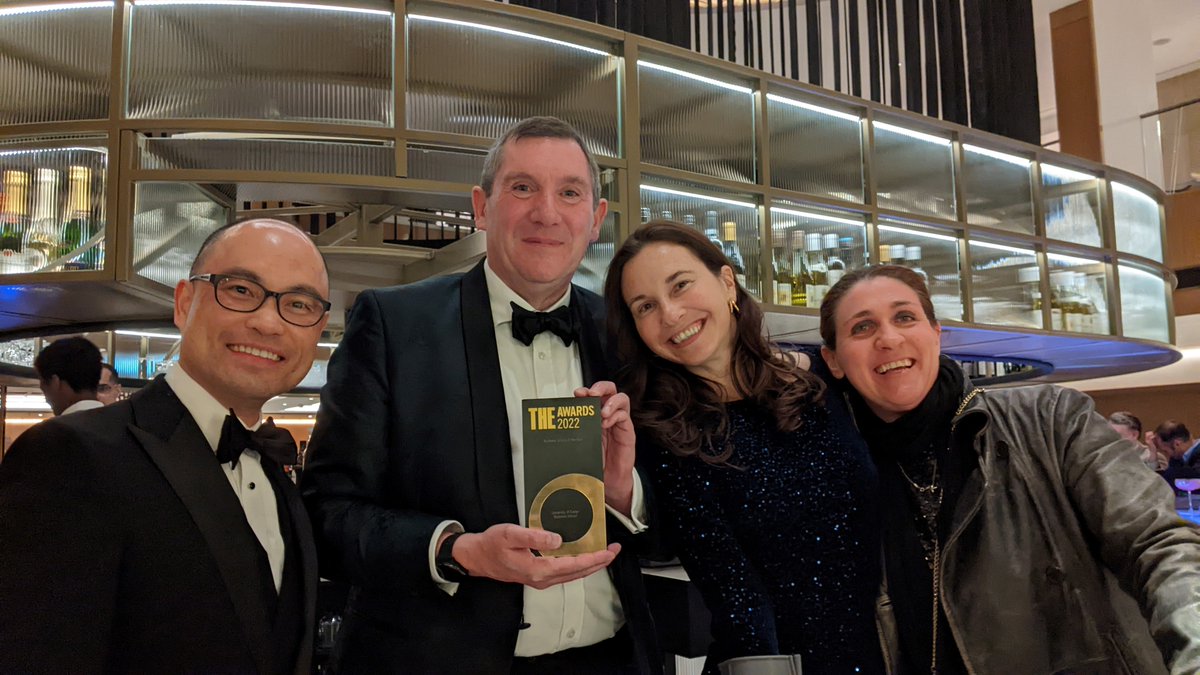 Exe_MScFinance's tweet photo. The University of Exeter Business School has won @timeshighered (THE) Business School of the Year! 🎉

This prestigious award recognises our commitment to sustainability and tackling the climate crisis. 🌍

We're so proud of all our @UofEBusiness staff, students and alumni. ♥ https://t.co/jSiXHhpuBm