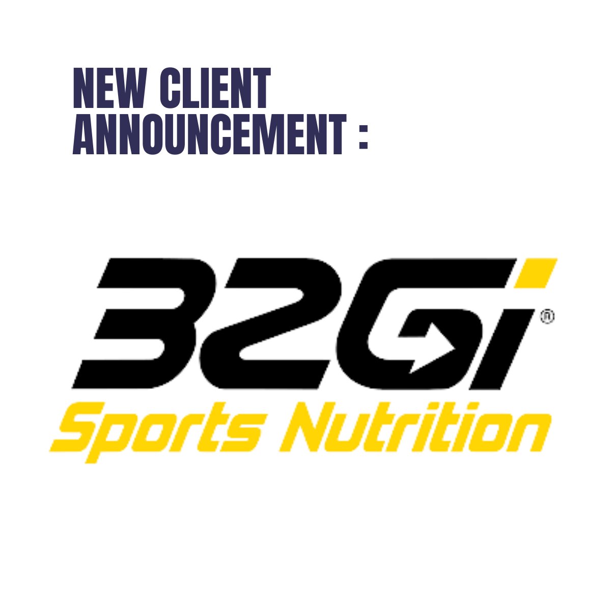 New Client Announcement: We are delighted to be working with 32gi Sports Nutrition as they launch in the UK, 32gi provide market-leading nutrition products to the endurance and fitness community. 

We look forward to helping them establish a strong position in the UK market.