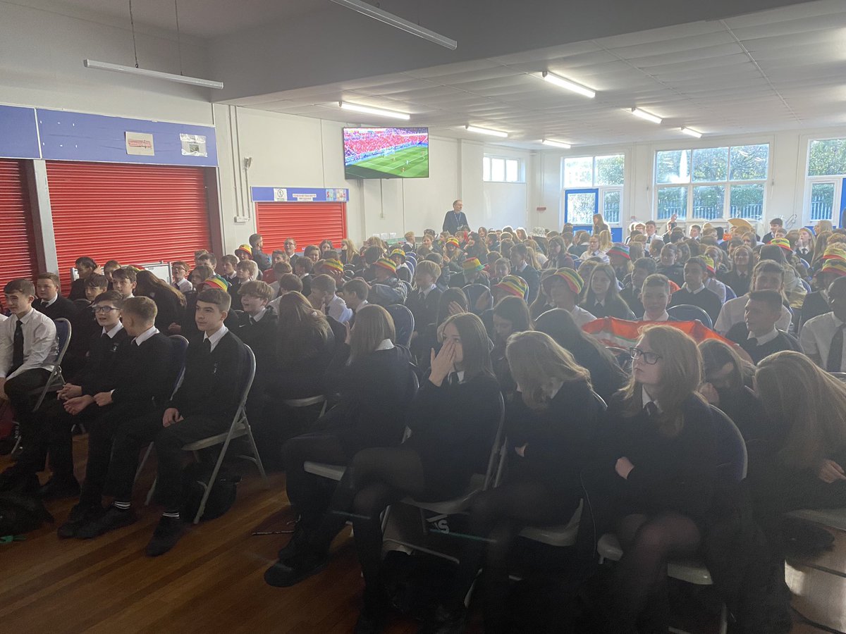 bedwashighsch's tweet photo. The Bedwas red wall are very enthusiastic!!! 🏴󠁧󠁢󠁷󠁬󠁳󠁿🏴󠁧󠁢󠁷󠁬󠁳󠁿🏴󠁧󠁢󠁷󠁬󠁳󠁿🏴󠁧󠁢󠁷󠁬󠁳󠁿 https://t.co/x1tROGJItx