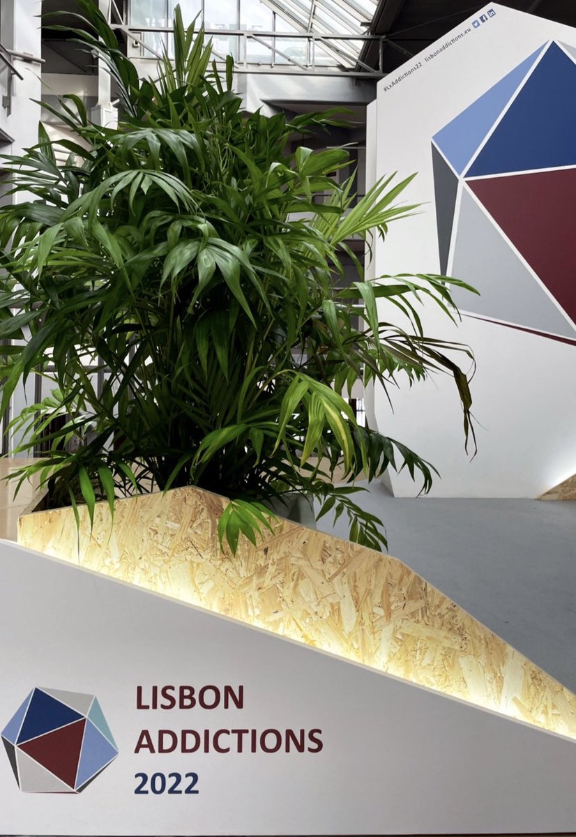 Excited to be in Lisbon for the Addictions Conference; the first of my PhD 💙 So encouraging to see lots of interesting research on co-occurring alcohol &amp; mental health problems! #LxAddictions2022