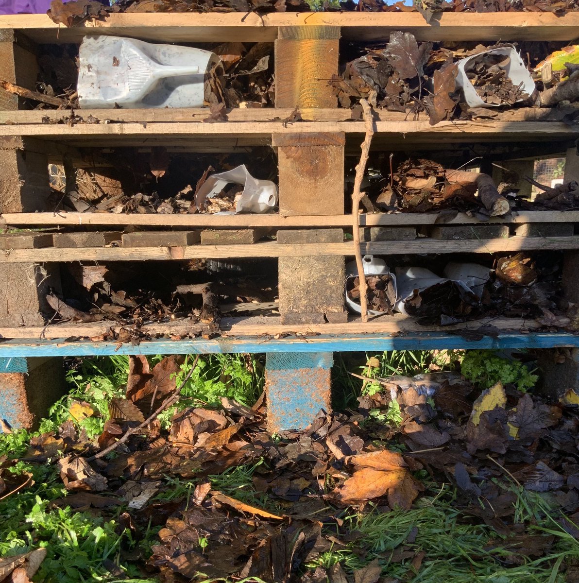WayfieldPrimary's tweet photo. Team Jolie enjoyed making their very own bug hotel. We hope it attracts lots of bugs and insects! 🐞 🐜 🐛 🪱 🐌 🍁 🌲 🪵 https://t.co/rrsCOoq496