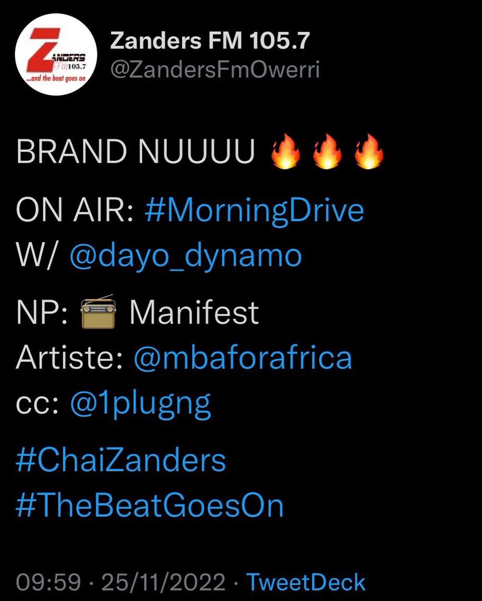 cbaforafrica's tweet photo. It’s #Manifest season!!! Get familiar with it. Thank you @dayo_dynamo of @zandersfmowerri 

Have you streamed #Manifest yet? Link in bio.

Video drops today at 5PM WAT. 

#FuelAndFlames #Manifest #NewSingle #MBAForAfrica22 https://t.co/csGthTKZ6z