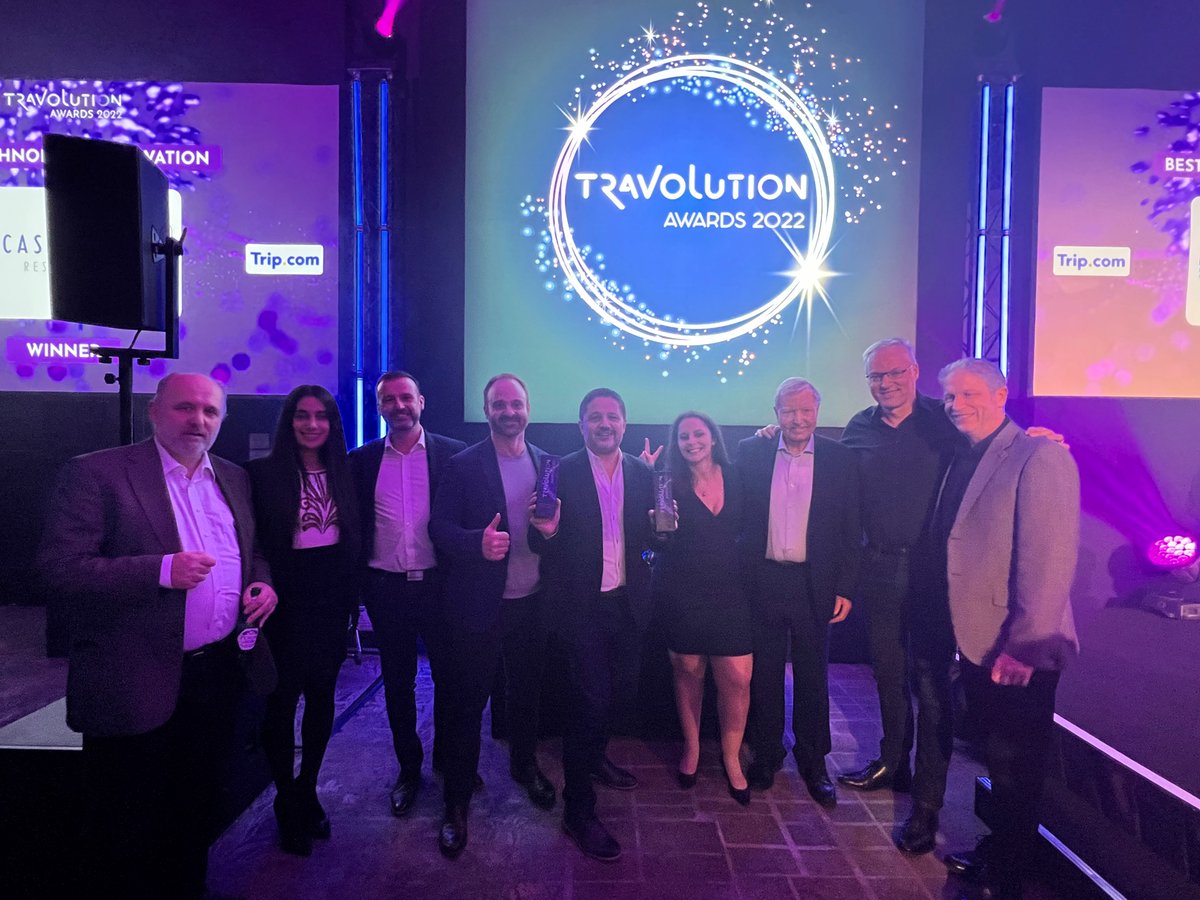 Travel_Ledger's tweet photo. What an incredible night. We are officially winners of TWO @travolution awards. Start-up of the Year and Best Technology Product. Well done team #travolution #travolutionawards #london #shortlist #awardwinner #project #technology #nominated #travelledger @robertodare @Lottmus https://t.co/jFJuBo9Phn
