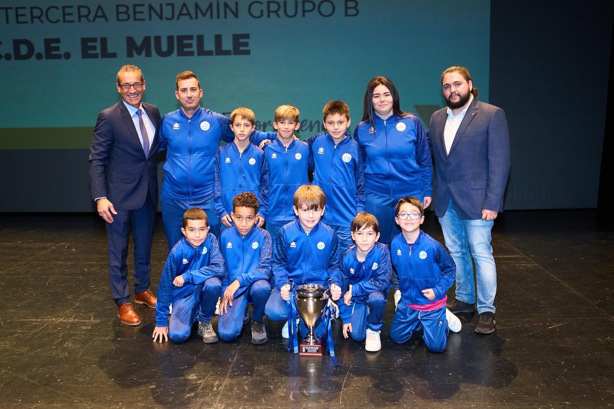 cdeelmuelle's tweet photo. GALA DEL FÚTBOL CANTABRO 
Nuestros chicos recogieron el trofeo de campeones tercera Benjamin grupo b de la temporada 2021/22 ENHORABUENA CAMPEONES!! 
@fcf_es 
#VamosMuelle #VamosAzules 💪💙⚽️ https://t.co/GGI9De6jaB