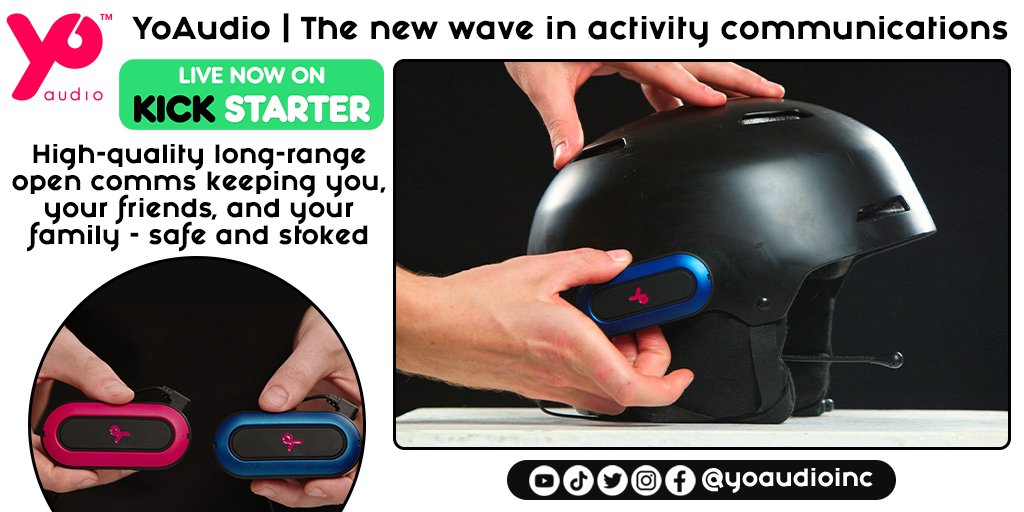 Kickfunding's tweet photo. YoAudio | The new wave in activity communications https://t.co/ZyKZmgZQel @YoAudioInc #kickstarter #crowdfunding #crowdfund #design #productdesign #devise #technology #bluetooth #helmet #yoaudio #communicationdevise
#gadget #audio #transmit #hardware #helmet #rider https://t.co/PtJzT2ND5S