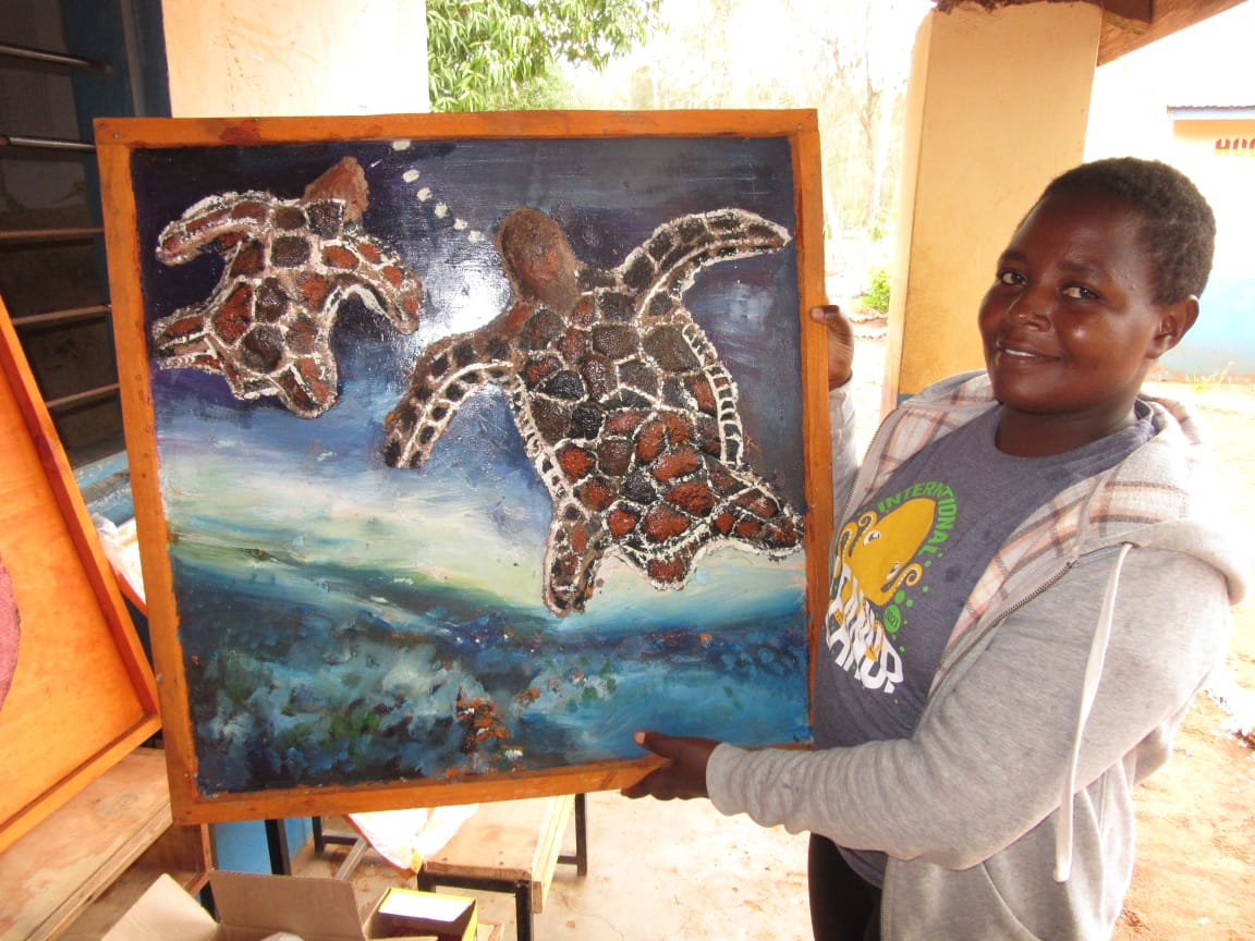 Great art work by our students from waste plastics. Bravo to <a href="/brianom01520984/">Brian Omondi</a> for the great work in schools  through our education and awareness program. Informed young generation is key in achieving long term conservation goals.
<a href="/eracoma_consult/">ERACOMA</a> <a href="/gggiants/">Dave</a> <a href="/JoannaTooleFdn/">Joanna Toole Foundation</a>