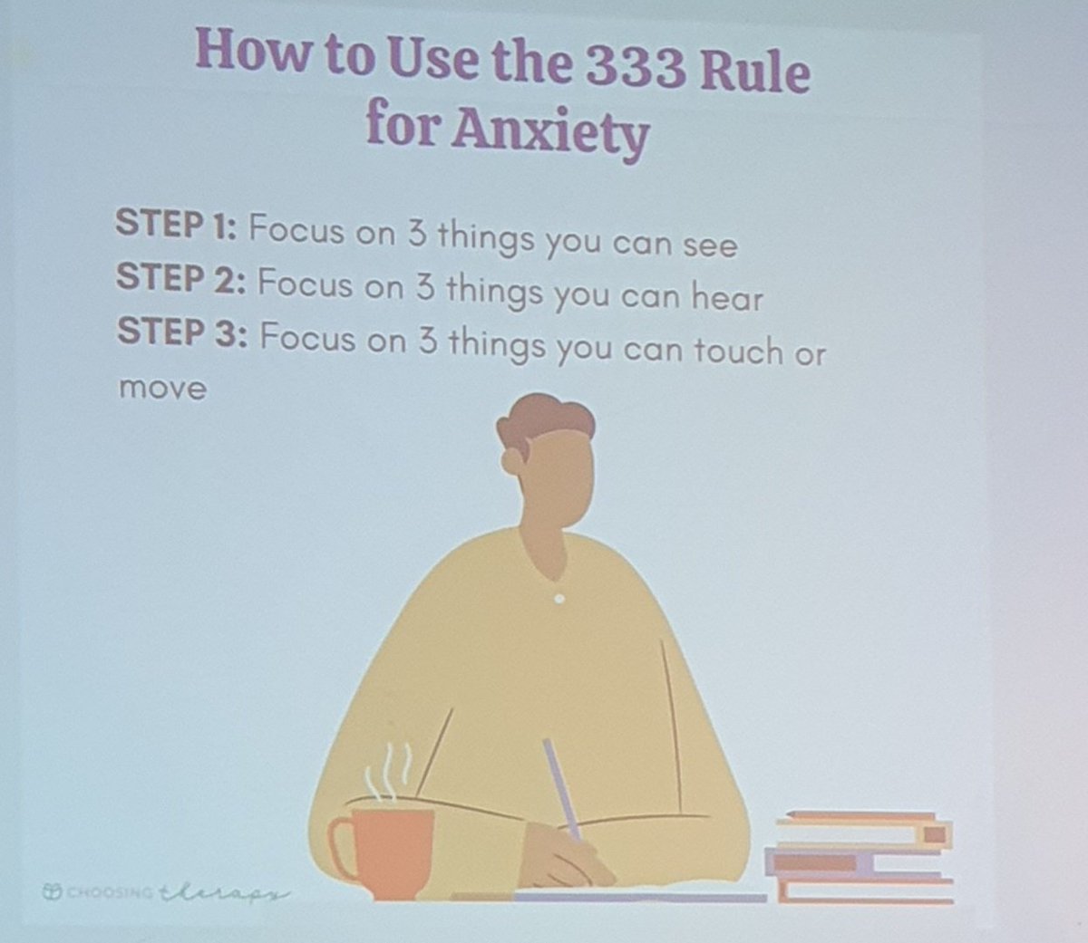 Handy tool for managing #anxiety shared by <a href="/HarveyHeals/">Nicola Harvey</a> in her keynote #oeWellbeing