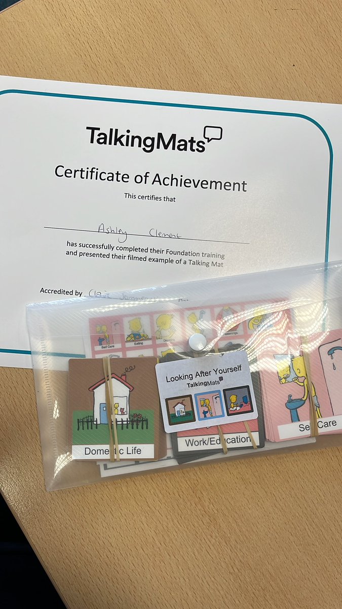 AshleyClemOT's tweet photo. Successfully completed foundation training in talking mats. A great resource which will benefit many of our Glasgow Forensic Community Patients. #talkingmats #fcmht #fcldt https://t.co/tugDfw8Lh7