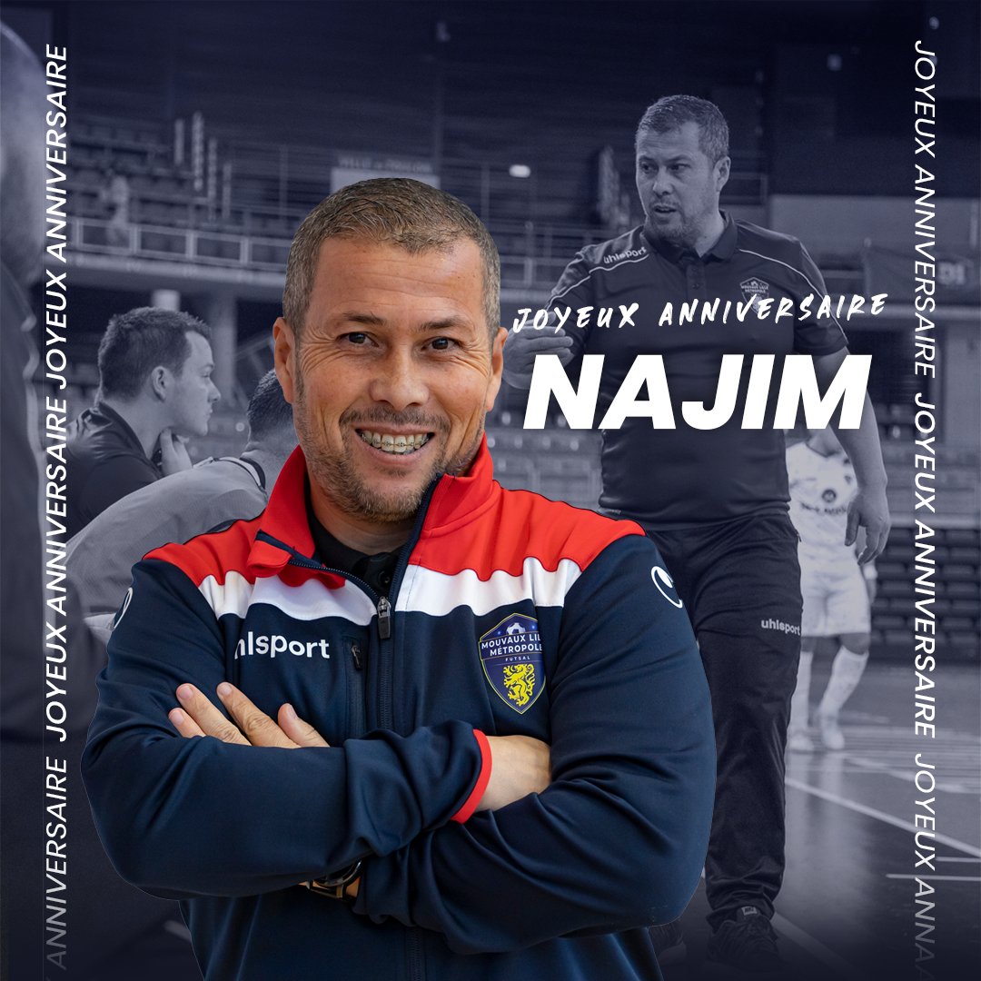 🎂 L'ensemble du staff et joueurs du club souhaitent un 𝗷𝗼𝘆𝗲𝘂𝘅 𝗮𝗻𝗻𝗶𝘃𝗲𝗿𝘀𝗮𝗶𝗿𝗲 à notre entraîneur adjoint Najim Feraoun 🔵⚪